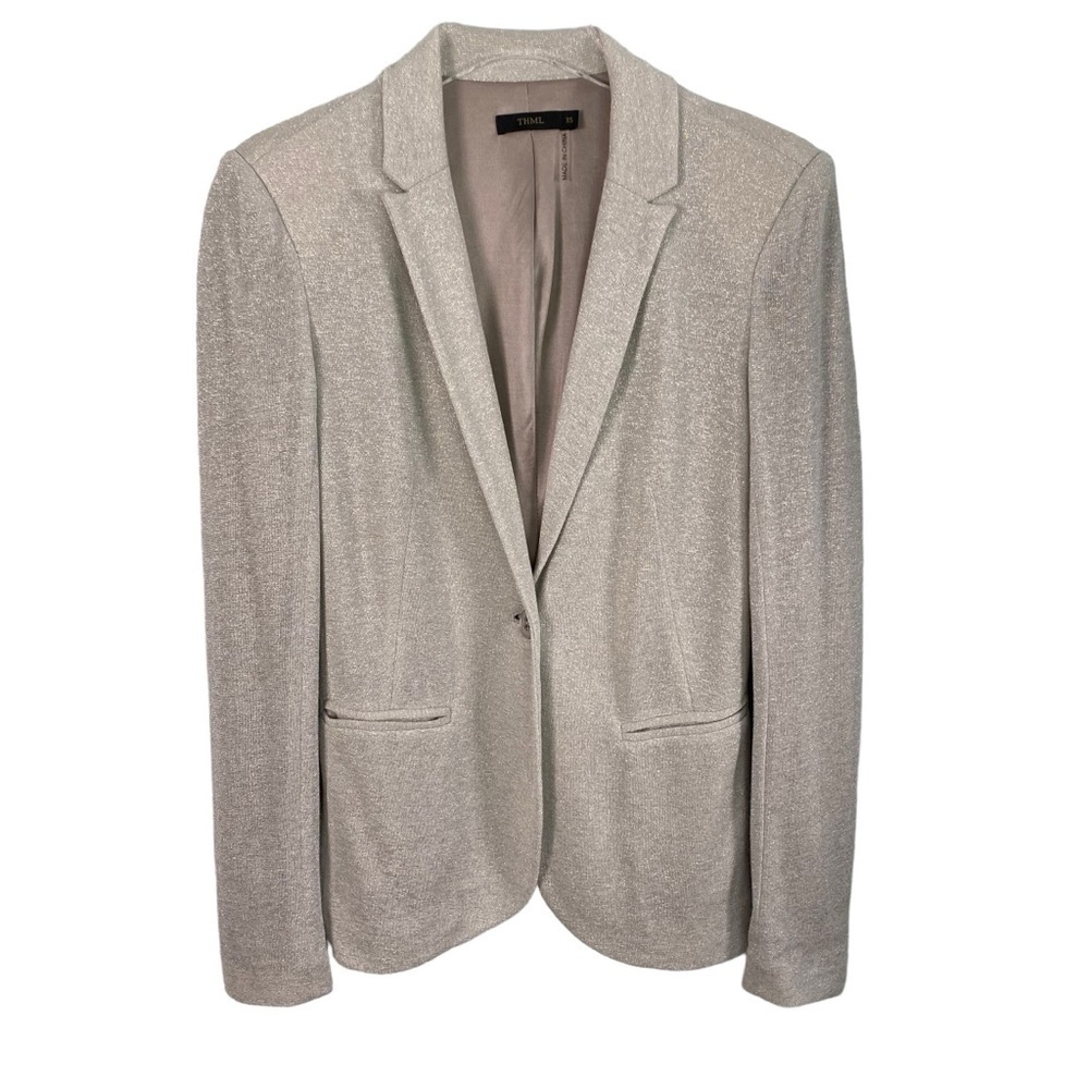 THML Blazer Jacket Silver Metallic size XS